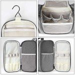 Extra Large Men's Hanging Toiletry Bag - Light Grey