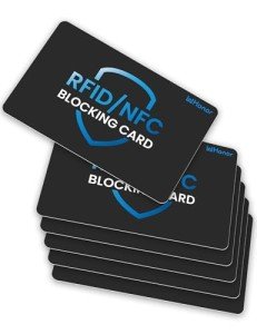 6-Pack RFID Blocking Wallet Protectors - Black