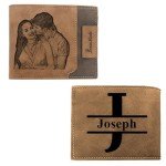 Personalized Engraved Leather Wallets for Men