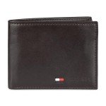 Tommy Hilfiger Brown Leather Bifold Wallet for Men