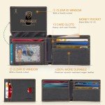 Slim RFID Leather Wallet for Men with Gift Box