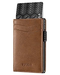 VULKIT Men's Slim RFID Wallet for 11 Cards