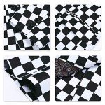 Men's Slim Fit Casual Blazer - Black & White Plaid