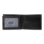 Levi's Men's Slim Leather Wallet - Charcoal Black
