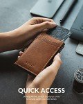 VULKIT Men's Slim RFID Wallet for 11 Cards