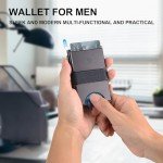 Slim RFID Blocking Wallet for Men - Grey