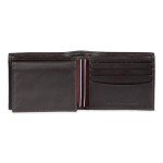 Tommy Hilfiger Brown Leather Bifold Wallet for Men