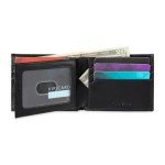 Levi's Men's Slim Leather Wallet - Charcoal Black