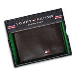 Tommy Hilfiger Brown Leather Bifold Wallet for Men