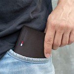 Tommy Hilfiger Brown Leather Bifold Wallet for Men