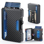 Men's Slim Wallet with Money Clip and RFID Protection