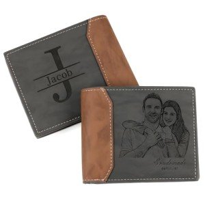 Personalized Slim Leather Wallet for Men