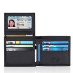 Men’s RFID Blocking Genuine Leather Bifold Wallet
