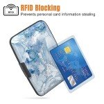 Slim RFID Blocking Aluminum Credit Card Holder - Blue