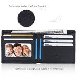 Men’s RFID Blocking Genuine Leather Bifold Wallet