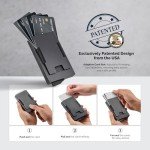 Slimwalt Men's RFID Minimalist Wallet in Black