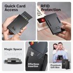 Slimwalt Men's RFID Minimalist Wallet in Black