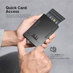 Slimwalt Men's RFID Minimalist Wallet in Black