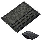 Ultra Slim RFID Blocking Leather Wallet - Black