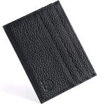Ultra Slim RFID Blocking Leather Wallet - Black