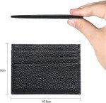 Ultra Slim RFID Blocking Leather Wallet - Black