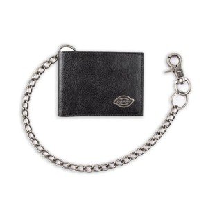 Dickies Men's Slimfold Wallet with Chain - Black