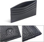 Ultra Slim RFID Blocking Leather Wallet - Black