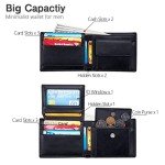 Men's RFID Blocking Slim Leather Wallet with Coin Pocket