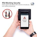 Men's RFID Blocking Slim Leather Wallet with Coin Pocket