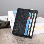 Ultra Slim RFID Blocking Leather Wallet - Black