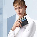 Ultra Slim RFID Blocking Leather Wallet - Black