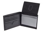 GUESS Men's Black Leather Slim Bifold Wallet