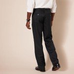 Men's Classic Fit Expandable Waist Dress Pants - Black