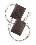 Dickies Men's Dark Brown Leather Trifold Wallet