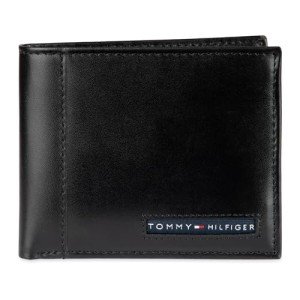 Tommy Hilfiger Men's Sleek Black Bifold Wallet