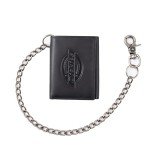 Dickies Men's Black Trifold Chain Wallet