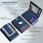 Slim Metal Airtag Wallet for Men with Money Clip