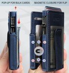 Slim Metal Airtag Wallet for Men with Money Clip