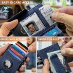 Slim Metal Airtag Wallet for Men with Money Clip