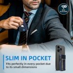 Slim Metal Airtag Wallet for Men with Money Clip