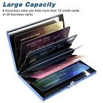 Slim RFID Blocking Metal Credit Card Holder - Blue