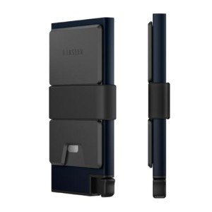 Midnight Blue Slim Metal Smart Wallet for Men