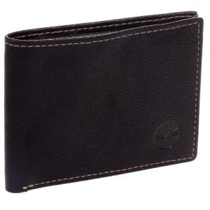 Timberland Black Slimfold Leather Wallet for Men
