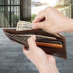 Vintage Italian Leather Slim Bifold Wallet for Men