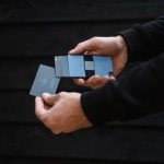 Midnight Blue Slim Metal Smart Wallet for Men