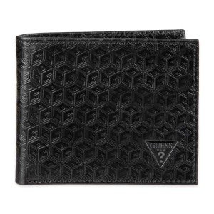 GUESS Men's Classic Black Bifold Wallet