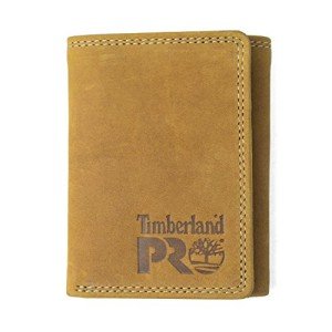 Timberland PRO Men's Trifold Leather Wallet - Wheat