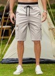 Men's Twill Cargo Shorts with Drawstring and Pockets