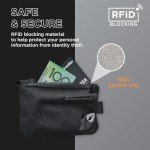Men's RFID Blocking Zip Wallet with Multi-tool Slot
