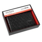 GUESS Men's Classic Black Bifold Wallet